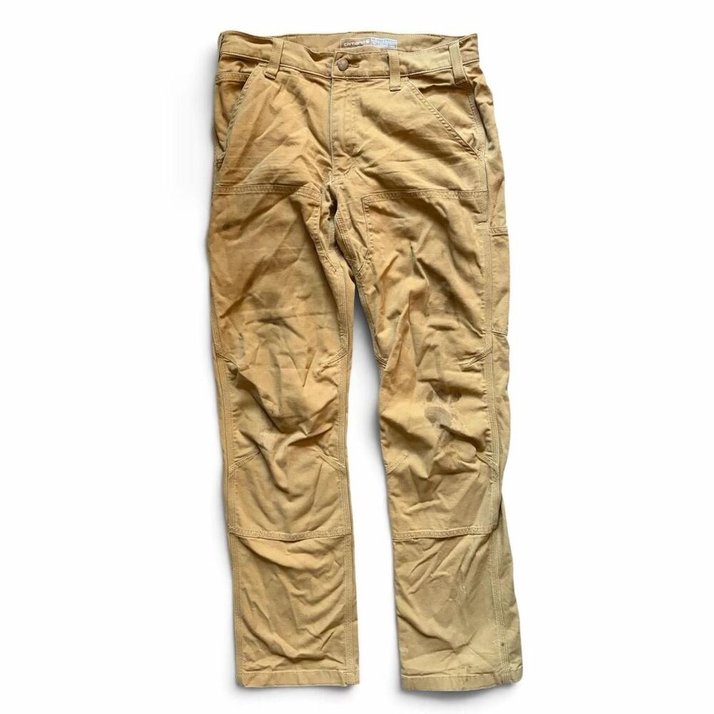 Carhartt Men's Yellow and Tan Trousers